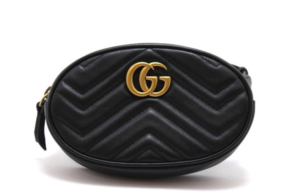 Gucci GG Marmont Belt Bag Waist Calfskin Black